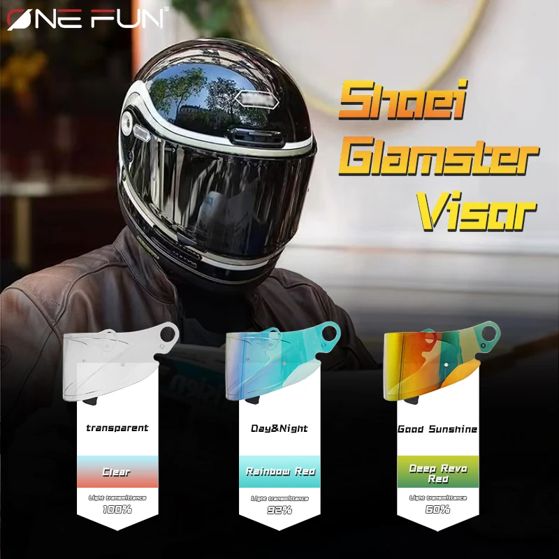 Image of Glamster Photochromatisches Visier für SHOEI Glamster CPB-1V Glamster Integralhelm-Motorradlinse Glamster Schutzbrille Ersatz