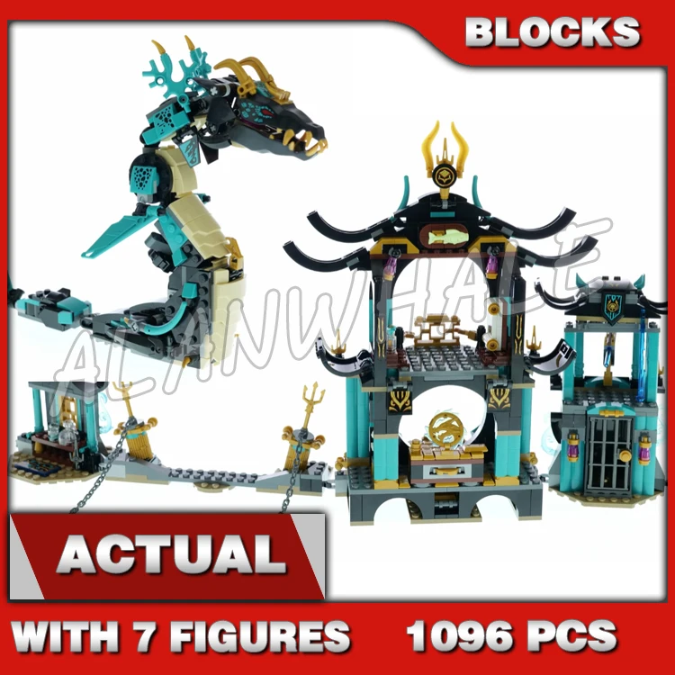 1096pcs Shinobi Seabound Temple of the Endless Sea Laboratory Submarine Serpent 60085 Building Block Sets Compatible With Model