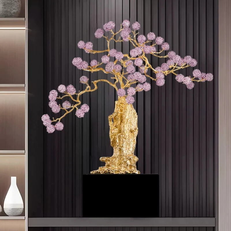Amethyst Fortune Tree Large Ornament Entrance  Living Room Wangzhai Lucky Decoration