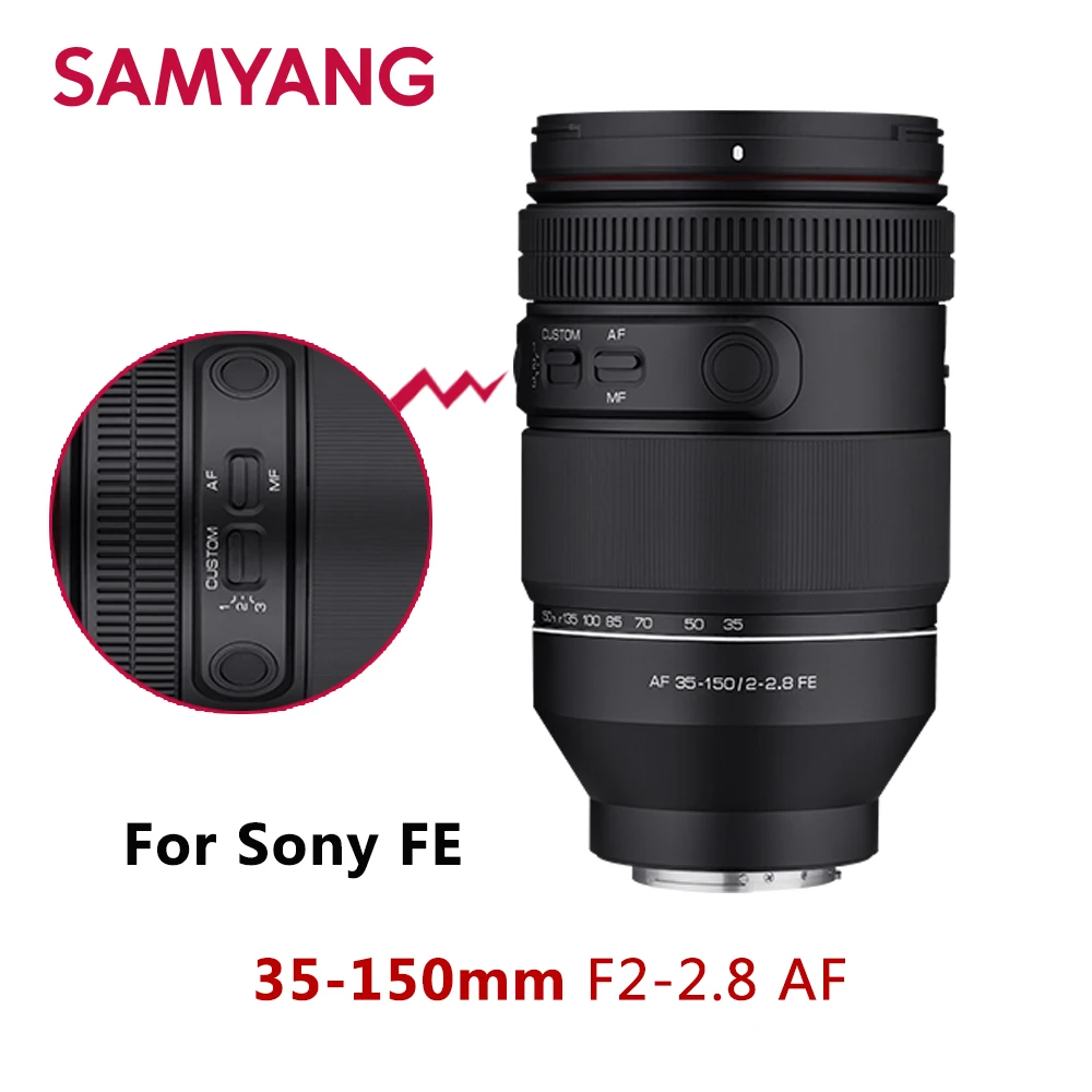 SAMYANG AF 35-150mm F2-2.8 Wide Angle Telephoto Zoom Lens Camera Lens for SONY FE Mount Camera 35mm-150mm F2-F16 F2.8-F22