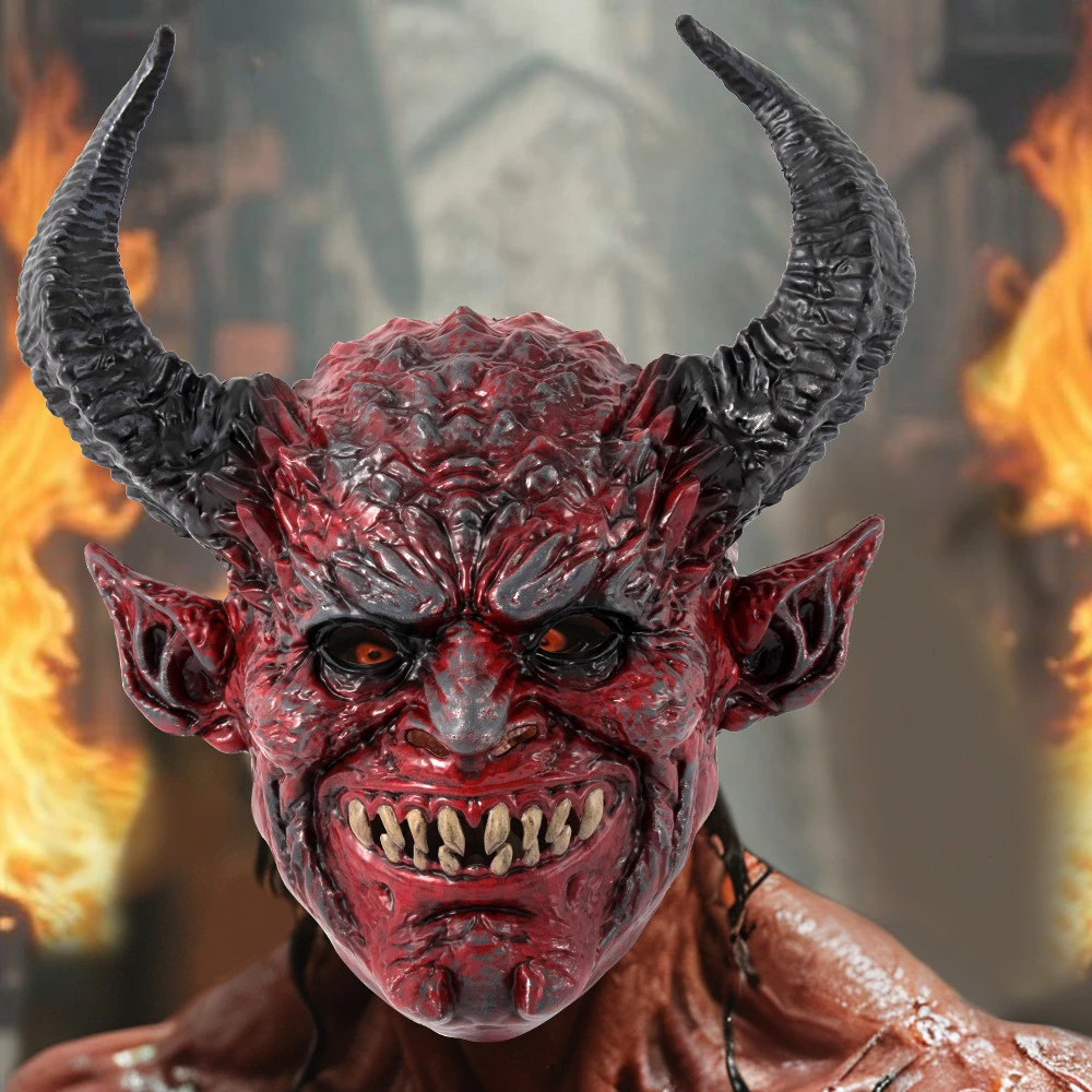 

Anime Lucifer Lucifero Satan Cosplay Costume Rubber Mask Halloween Party Carnival Prop