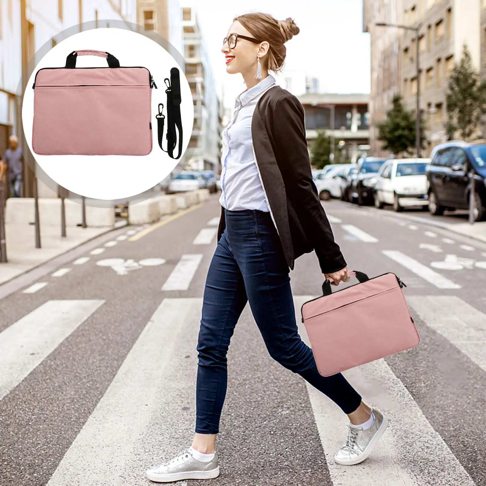 

1Pcs Laptop Bag Protective Sleeve Case Wear Resistant Anti-Scratch Anti-Fall Laptop Organizer for Business Office Travel