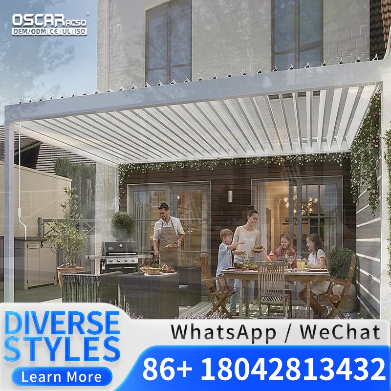 8x8 10x6 10x16 12x18 Rain Proof Outdoor Shelter Patio Shade Structure for Garden Backyard Poolside Pergola
