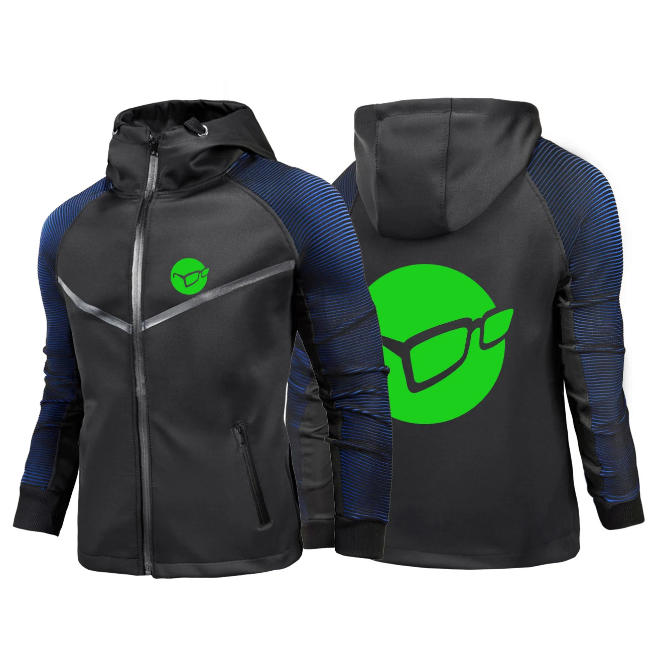 2025 Spring And Autumn Men's Korda Inspired Tribute Printed Fashion Racing Suit Gradient Slim Breathable Zipper Jacket