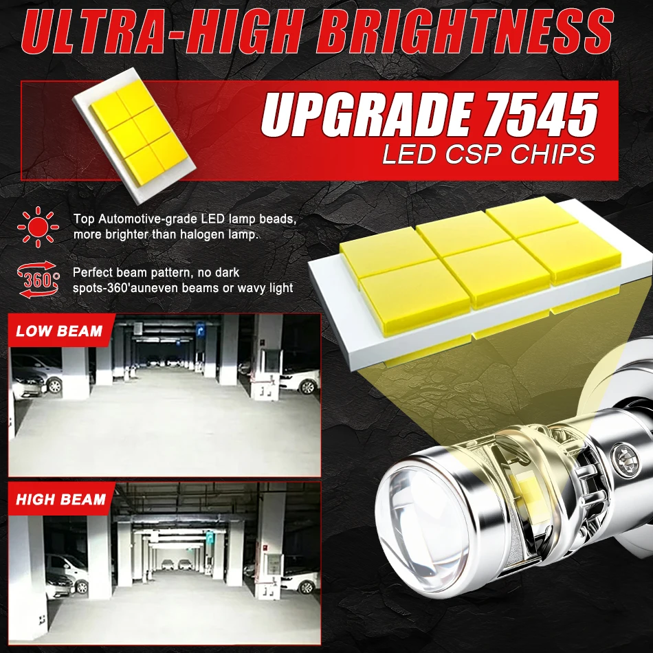 2PCS H7 H4 H11 Projector Lens Headlight H8 H9 9005 9006 HB3 HB4 Car Bulb 6000K Canbus Turbo High Power Mini Auto/Moto Fog Light