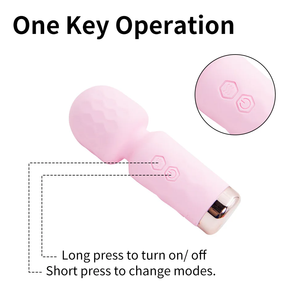 10 Modes Powerful Vibration Mini Vibrator Usb Charging Handheld Body Massager Clitoris G-Spot Vibrators Sex Toy Women AV Wand