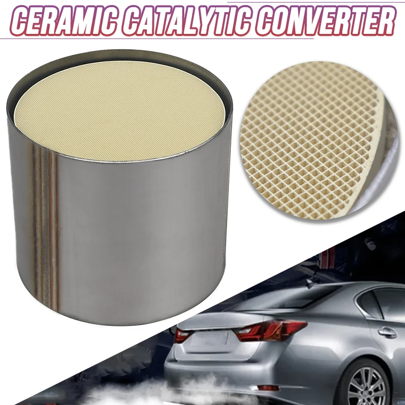 Three Way Round Universal Catalytic Converter with Ceramic Substrate Euro 4 101/114/120/127*100 Mm Can Be Used for Toyota Prius