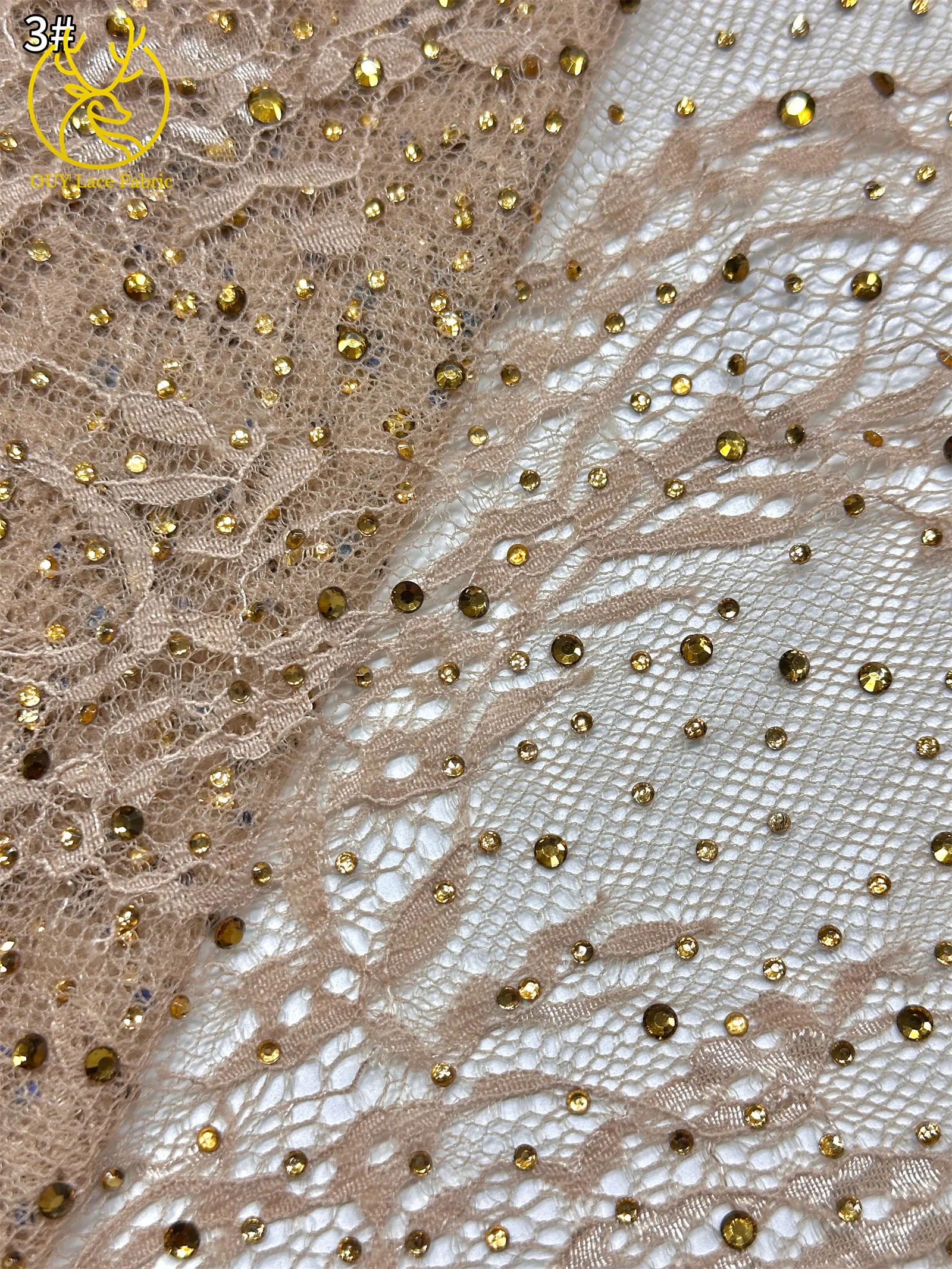 5 Yards französische Stickerei-Tüll-Diamantspitze, nigerianische afrikanische Pailletten-Perlen-Spitze für Damen, Partykleid, Hochzeitskleid, Nähen – Detail 16