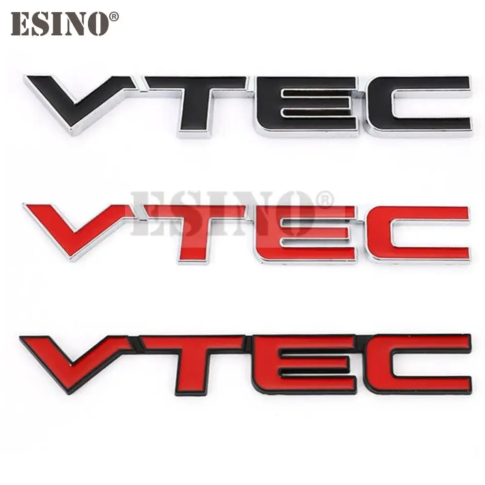 

New Car Styling 3D VTEC Metal Chrome Zinc Alloy Emblem Car Body Badge Sticker Auto Accessory for Civic Accord Insight