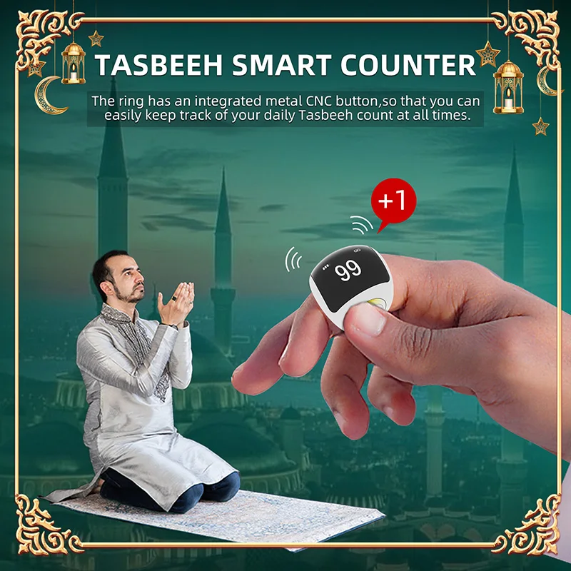 bague-intelligente-qibla-coran-reveil-numerique-avec-affichage-amoled-controle-via-application-suivi-des-prieres-musulmanes-autonomie-de-la-batterie-de-15-jours-120-ma