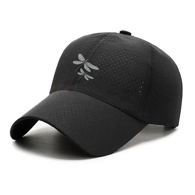 Dragonfly Quick Dry Baseball Cap Lightweight Breathable Bend Brim Adjustable Casual Hat