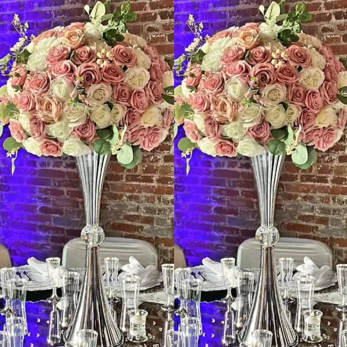 

10pcs )Tall 60cm/50cm/70cm/80cm/100cm) metal column vase cnter pieces floral stand centerpiece for party event table decoration