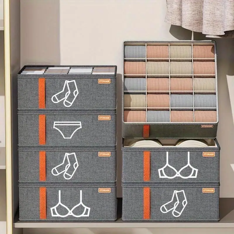 

Practical Closet Organizer Underwear Drawer Organizer Socks Bra Clothing Storage Box Suitable Household Storage Boxes Supplies
