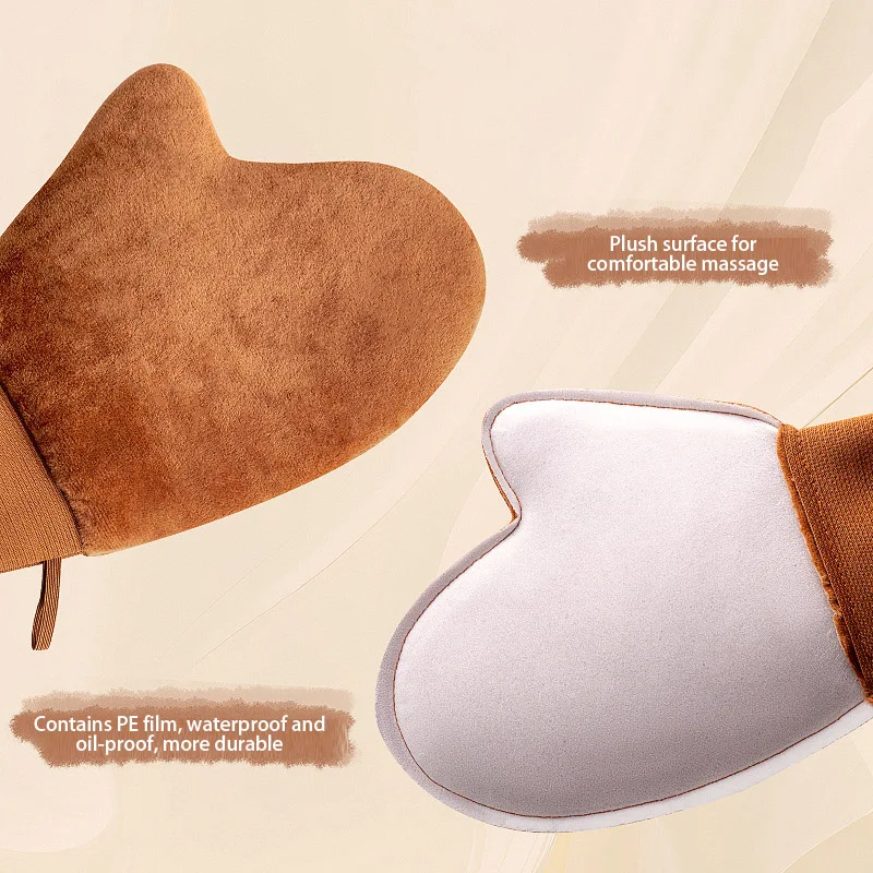 Reusable Body Self Tan Glove Applicator Tanning Gloves Cream Lotion Mousse Body Cleaning Glove Self Tanner Finger Glove