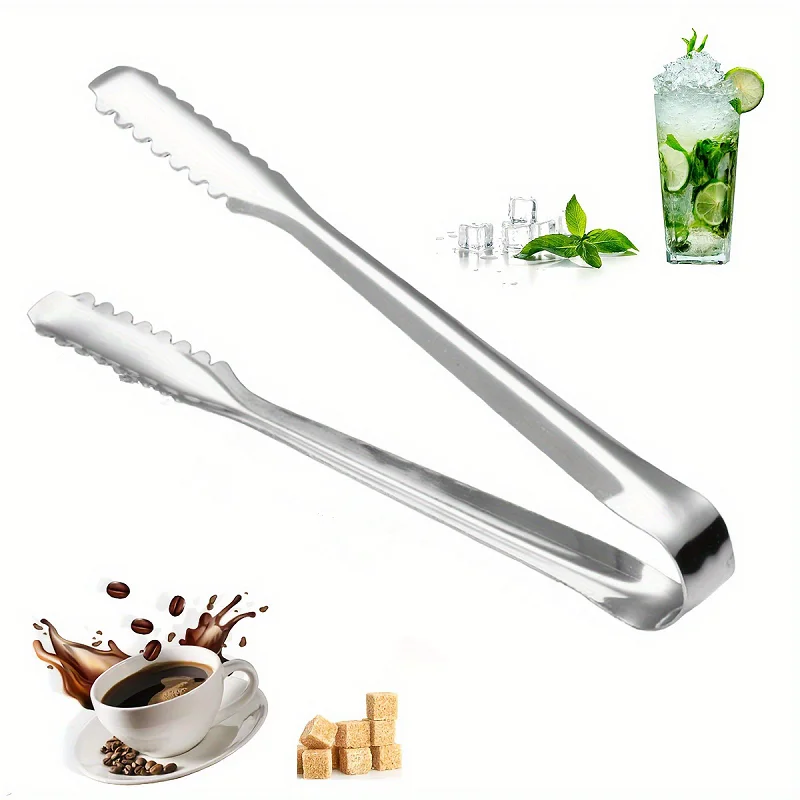 

1Pcs Stainless Steel Tongs For Barbecue Party Bar BBQ Clip Bread Food Ice Clamp Ice Tong Kitchen Tool Accessories Wholesale