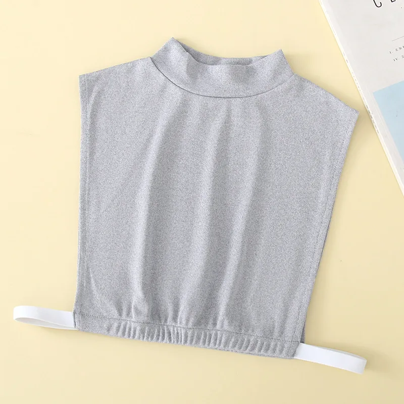 Simple Dickey Fake False Collars Womens Modal Half Collar Fashion Solid Color Turtleneck High Neck Cover Detachable Neck Collar