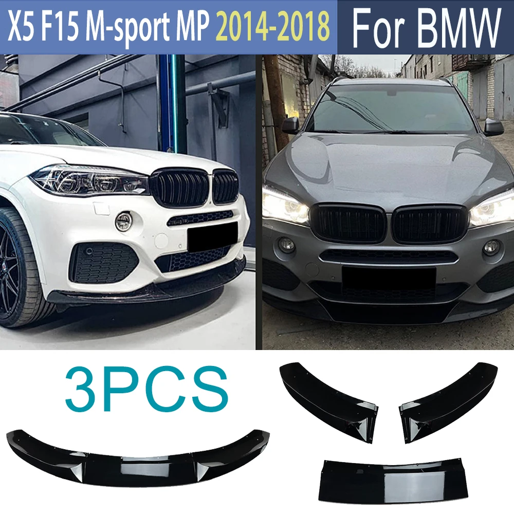 

For BMW X5 F15 2014 2015 2016 2017 2018 M-sport MP Front Bumper Lip Body Kit Splitter Spoiler Diffuser Auto Accessories Tuning