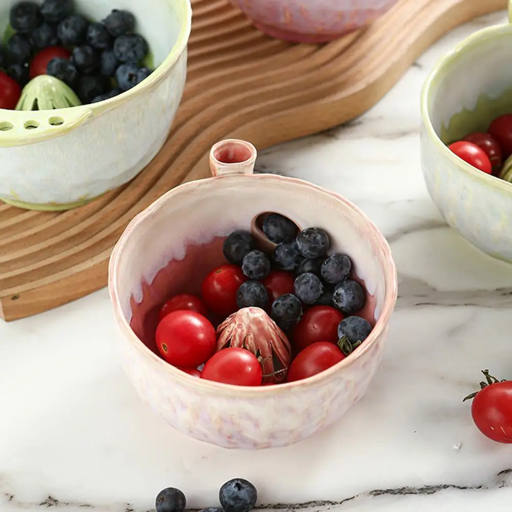 Creative Ceramic Automatic Vortex Washing Fruit Bowls And Plates Household Fruit Fork Plates Kitchen Supplies Home Gadget 2026
