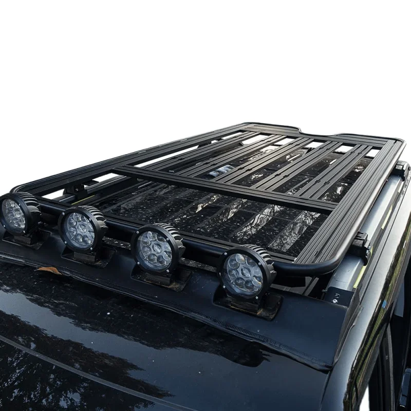 High quality six bracket luggage rack aluminum black roof rack for jetur Tarveller T2 modification accessories