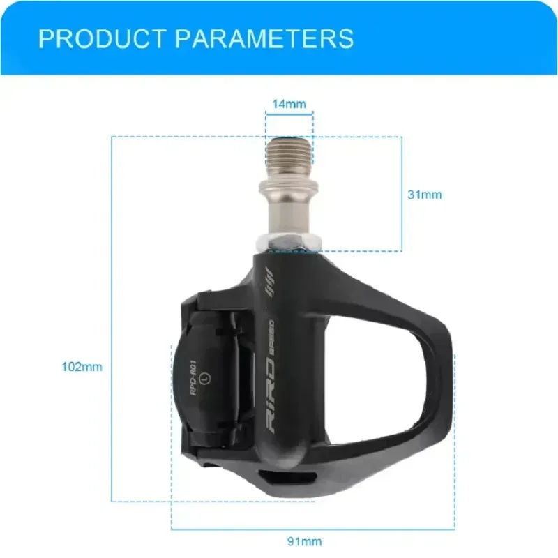 RIRO automatic road bike pedals Self-Locking nylon pedals with Cleat For Shimano SPD System black ultralight road bike pedals