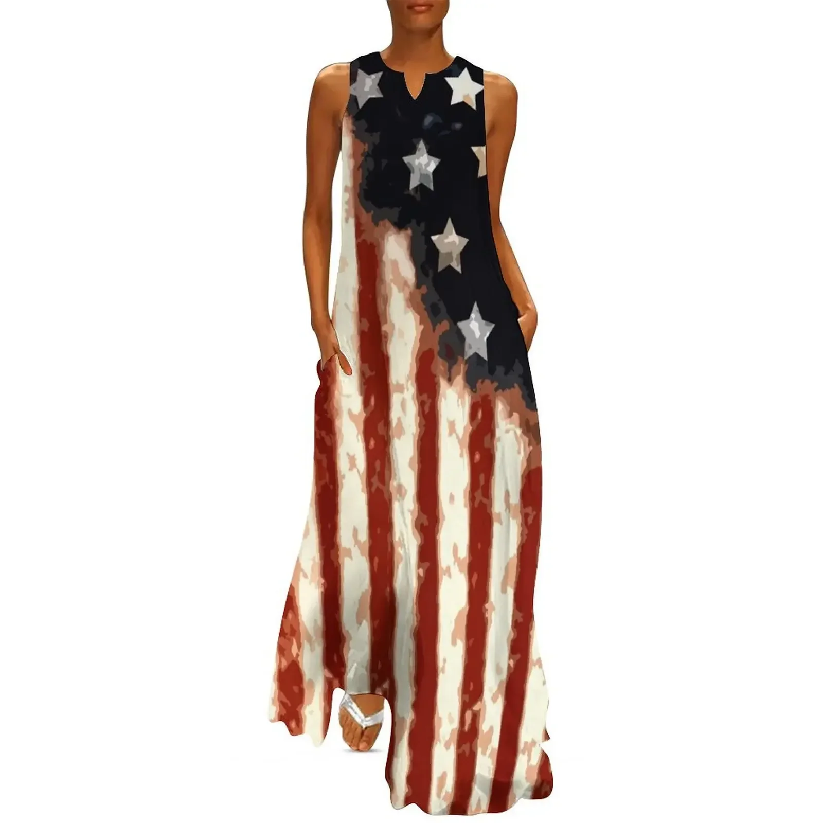 

Americana Long Dress prom dresses Dress for girls summer clothes for women Elegant gown Dress