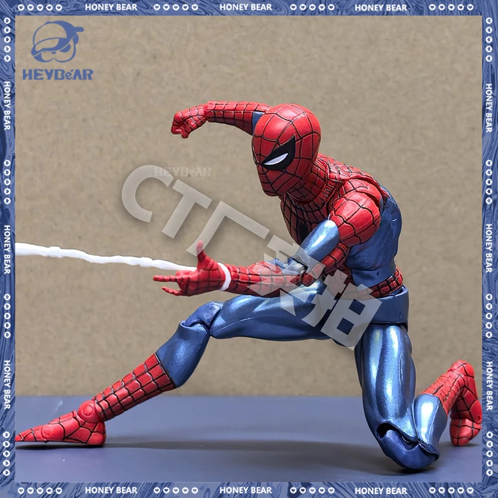 

Spiderman Action Figure Mafex 075 the Amazing Spider-Man Comic Ver 185 Anime Model Toy Collectible Figurine by Ct Toys