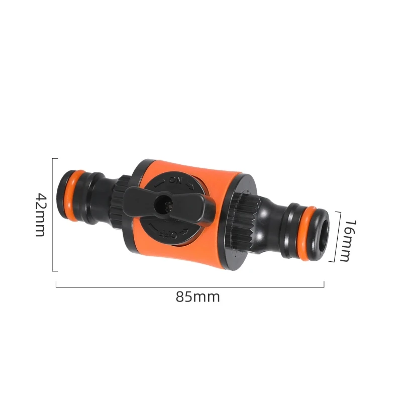 16MM Equal Garden Hose Shut Off Valve Fitting Garden Hose Quick Connector Tubing Tap Adapter Joint for Watering Irrigation