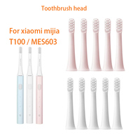 For XIAOMI MIJIA T100/MES603 Replacement Brush Heads Electric Toothbrush Vacuum DuPont Bristle with Anti-dust Cap Nozzles