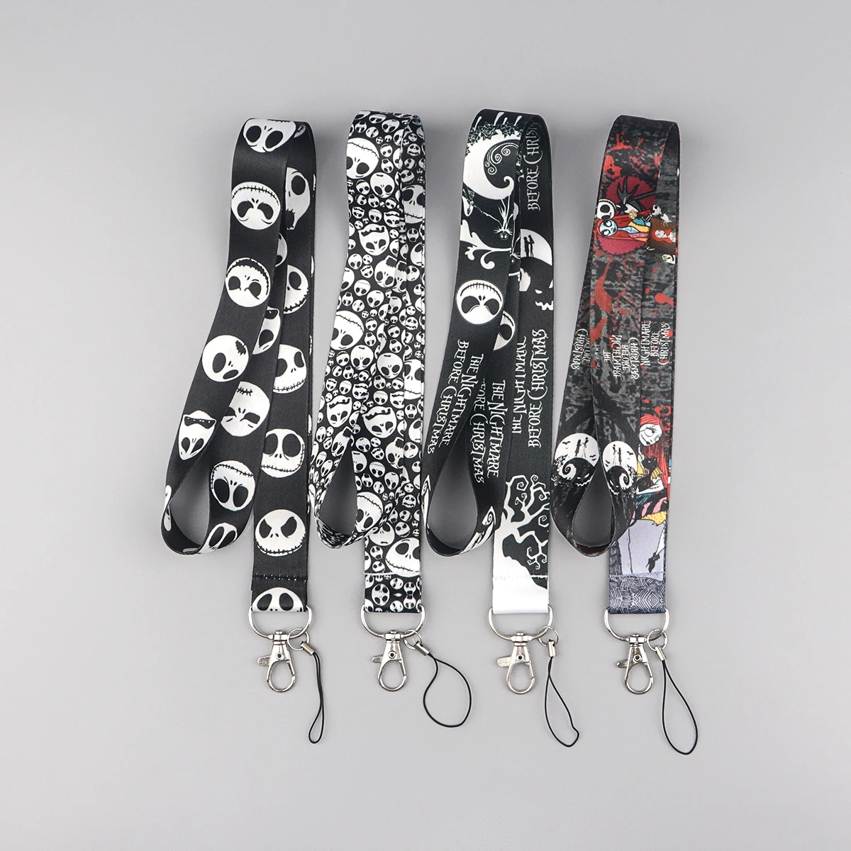 The Nightmare Before Christmas Lanyard Car Keychain ID Card Pass Gym Mobile Phone Key Ring Badge Holder Jewelry