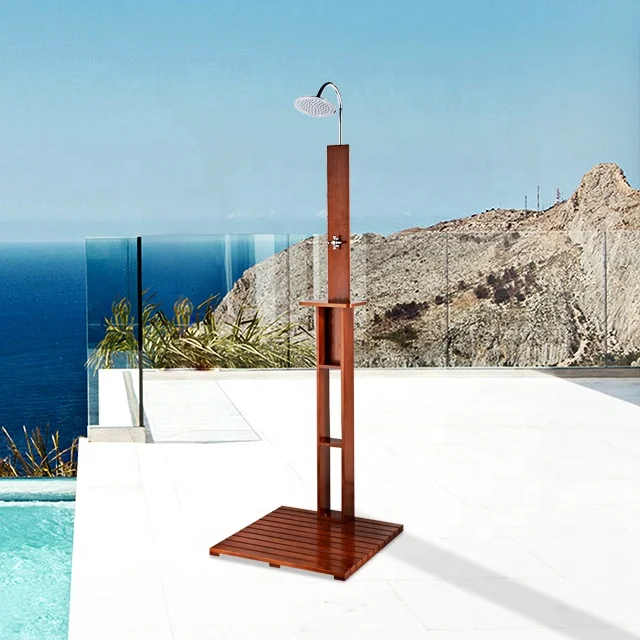 Outdoor Shower Column Wood Shower Panel