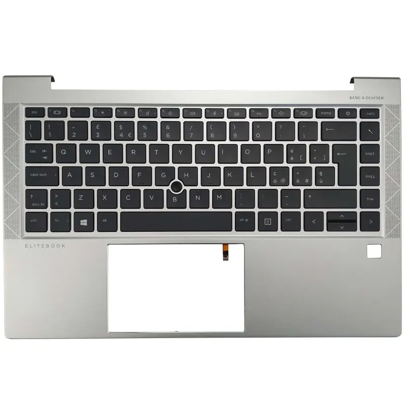 Imagem -02 - Backlight Itália Azerty Francês Belga Teclado Alemão para hp Elitebook 840 g8 745 845 g7 6070b1707702 com Tampa Superior do Palmrest
