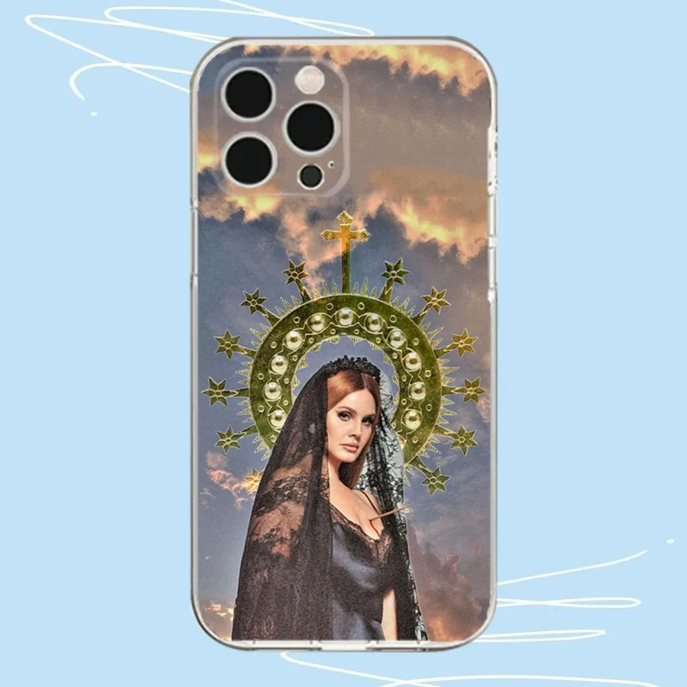 L-Lana Del R-Rey Singer Phone Case For iPhone 16,15,14,13,12,11 Plus,Pro,Max,XR,XS,X,7,8 Plus,SE,Mini Transparent Shell