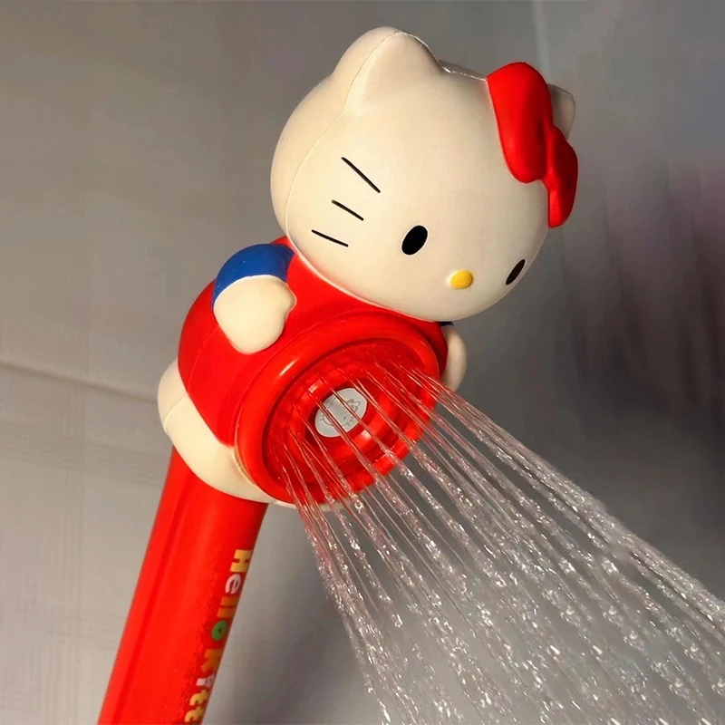 Kawaii Charm Hello Kitty Handheld Shower Japanese Girl Harajuku Bathroom Shower Decoration Birthday Gift Cute