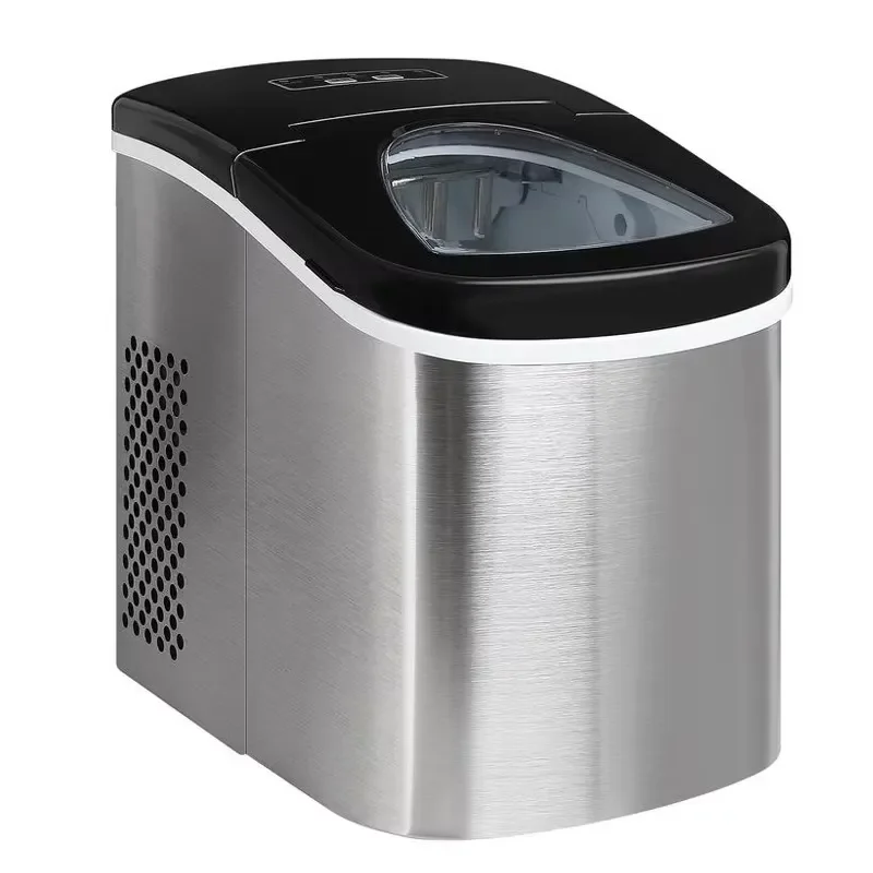 STLF 2.4-liter 12kg desktop ice machine, can make 9 pieces of ice in 6 minutes, two sizes of bullet-shaped ice