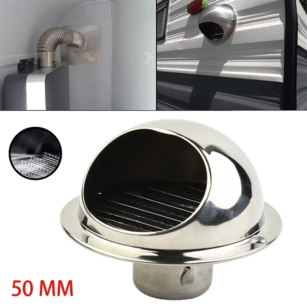 Stainless Steel Air Vent Grille Round Wall Ceiling Ducting Ventilation Exhaust Grille Cover Heating Cooling Waterproof Vents Cap