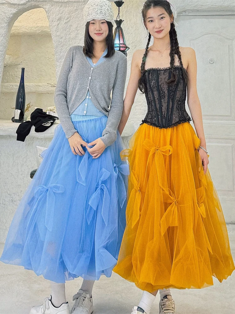 TIYIHAILEY Nuove Donne Della Maglia Autunno Primavera Lungo Maxi Gonne di Alta Qualità Abito di Sfera Gonna Orlo Grande Gonne Custom Made 2026 Nuovo