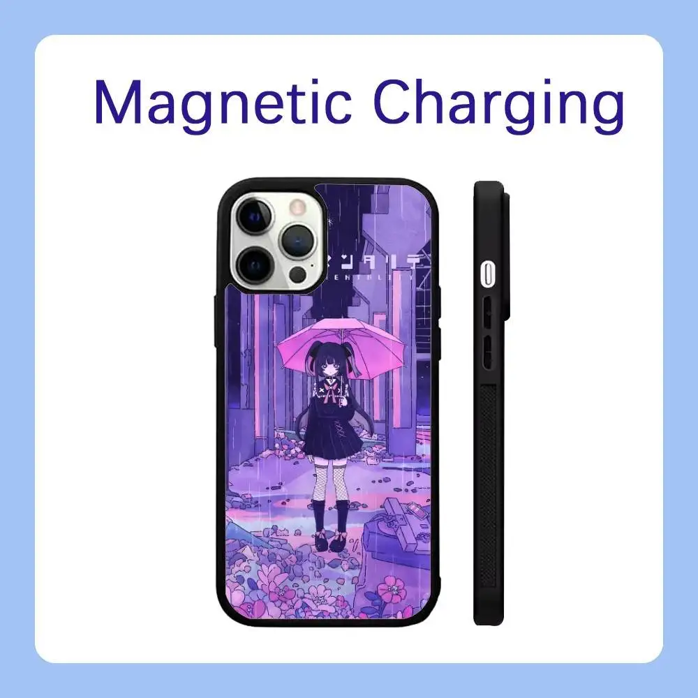 Tuyu الموسيقى اليابانية JPOP جراب هاتف آيفون 17,16,15,14,13,12,11,Pro,Max,Plus,Air,Mini,SE Magsafe شحن لاسلكي مغناطيسي