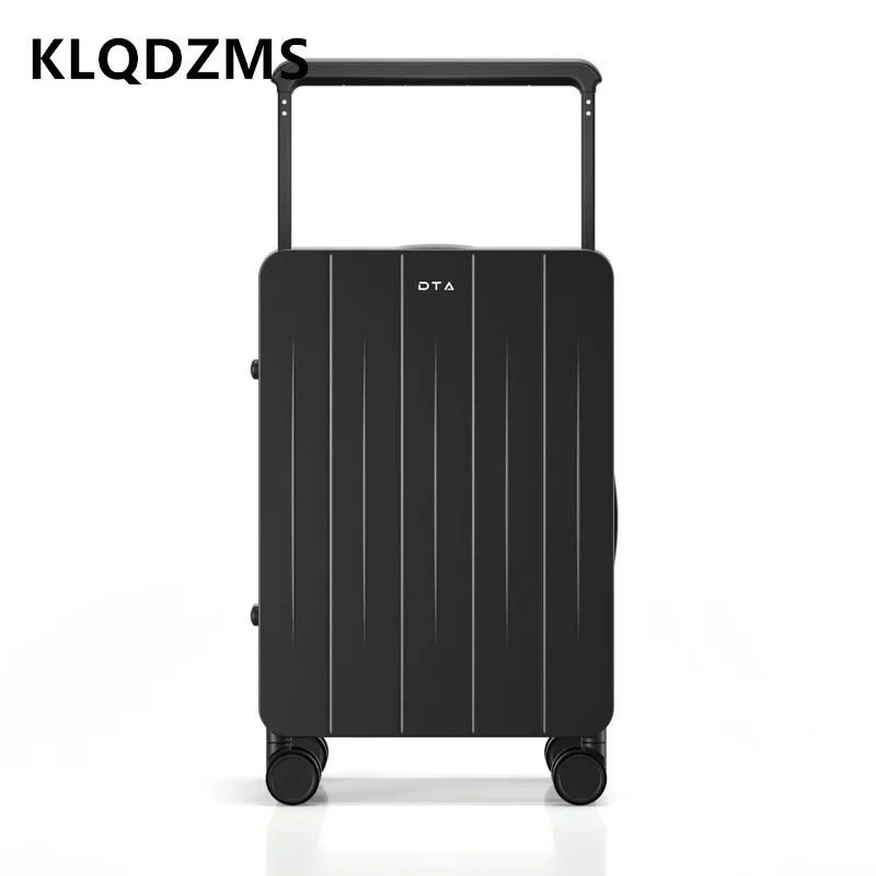 KLQDZMS ABS + PC bagasi 20 "22" wanita Boarding Case 24 "26 pria kapasitas besar troli Case perjalanan esensial kabin koper