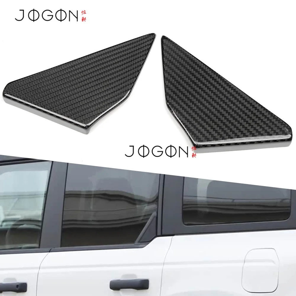 

For Ford Bronco Raptor 2021-2025 Carbon Fiber Exterior Car Rear Window C Pillar Panel Louver Shutter Cover Trim Accessories