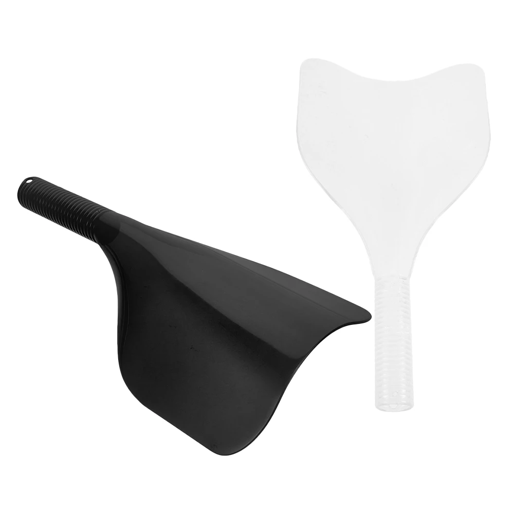 

2Pcs Haircut Facial Shield Handle Reusable Hairdressing Spray Guard Salon Professional Makeup Protection Cover