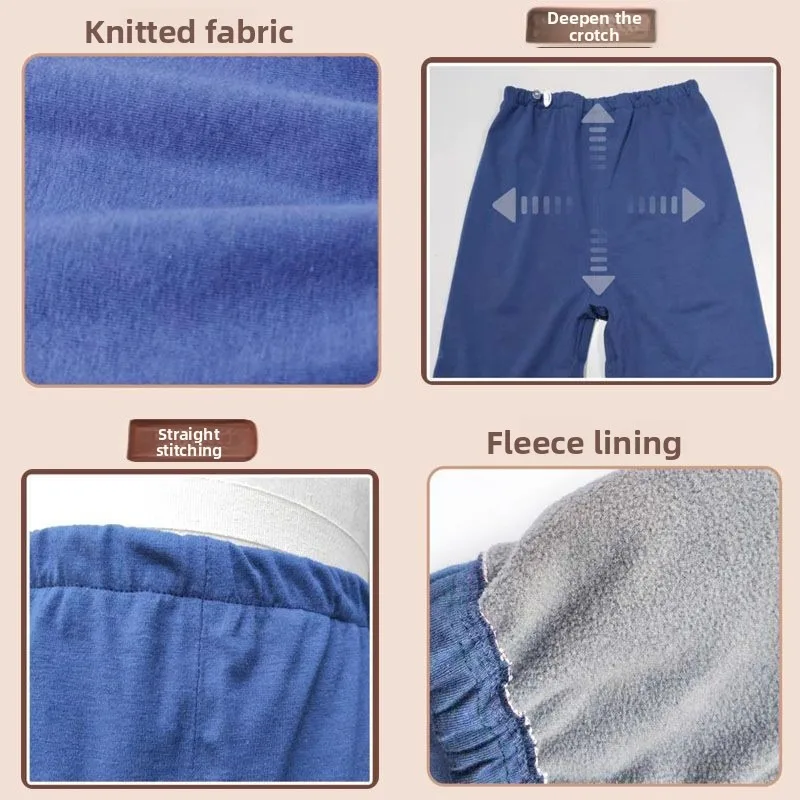 ملابس داخلية سلس البول قابلة للغسل طريح الفراش المسنين سراويل ماصة حرارية مانعة للتسرب قابلة لإعادة الاستخدام بدائل حفاضات الكبار الشتاء #3