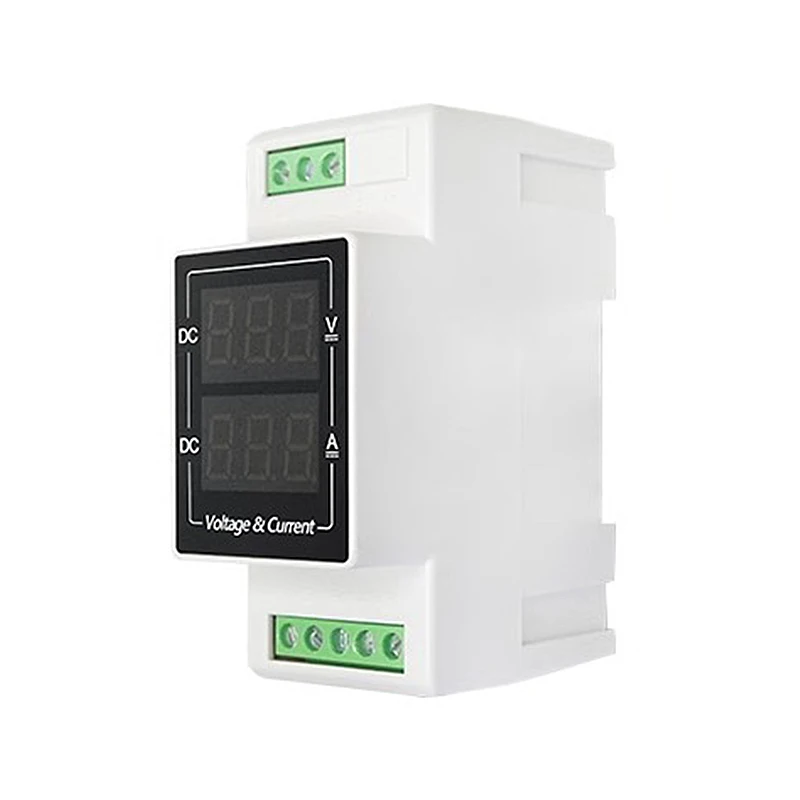 Din Rail Type DC Digital Display 100V Voltmeter 20A Ammeter 50A Digital Integrated Meter 1000V