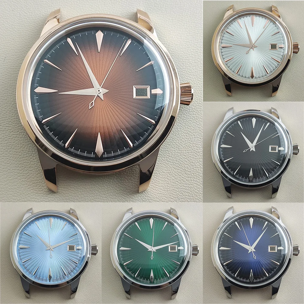 40mm NH35 Watch Case 35mm Dial Double Dome Bubble Glass Stainless Steel Waterproof Case Watch Accessories Fits NH35/36 Movement
