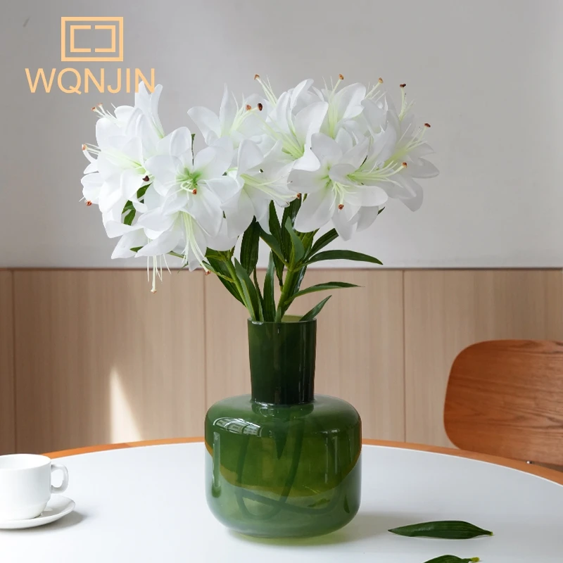 1 Stück, simulierte Seide 10 Köpfe lange Lilie, Heim hochzeits bühnen dekoration, Blumen arrangement, passende Materialien, Fotografie Requisiten – Detail 5