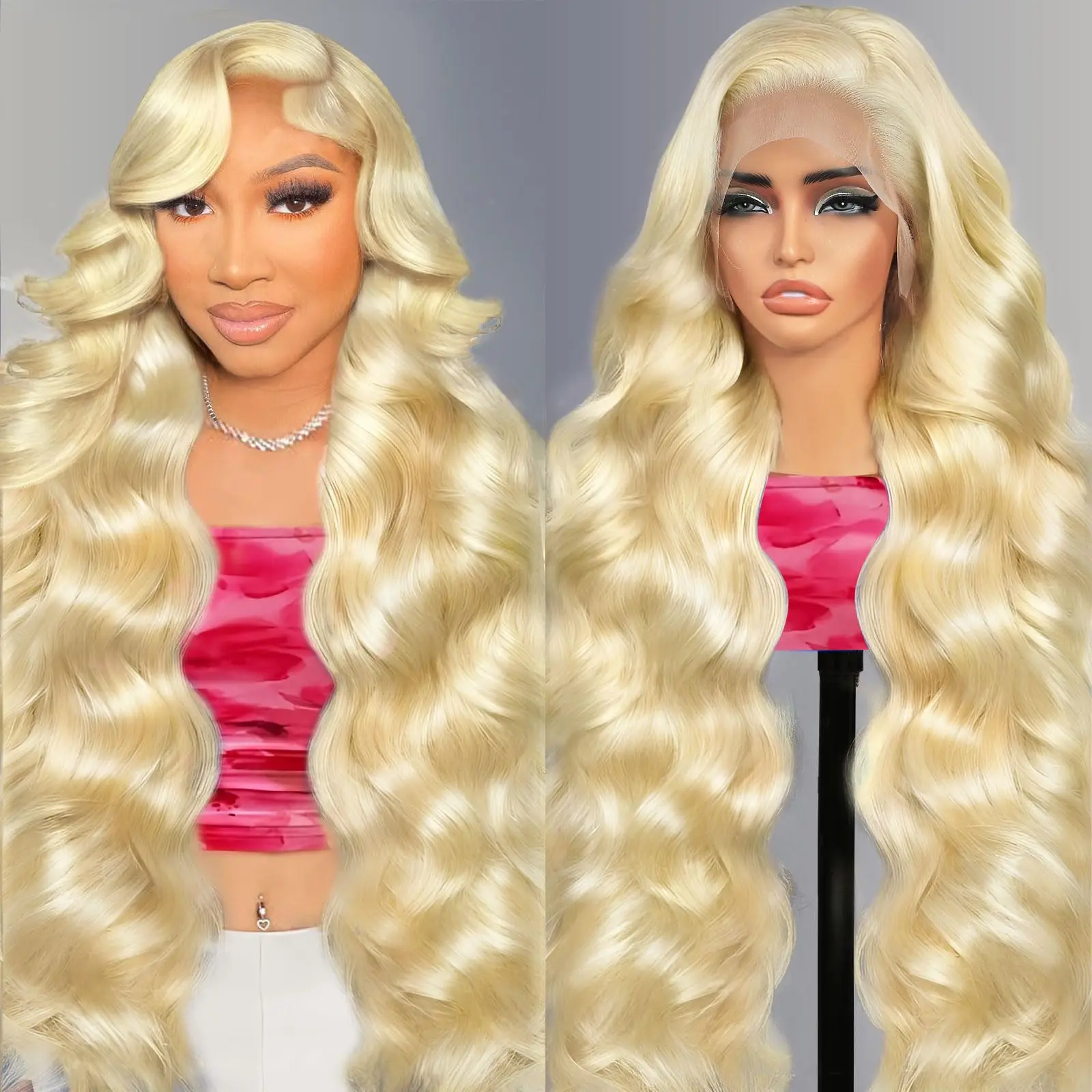 

20 34 Inch 250% Density 613 Human Hair Wig 13x6 Hd Lace Frontal Wig Body Wave Lace Front Wig Honey Blonde Human hair For Women