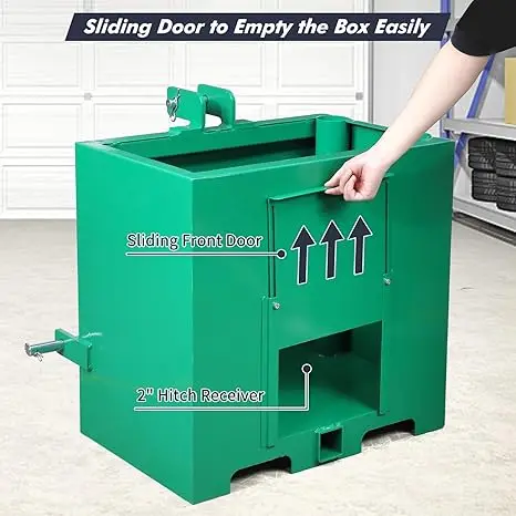 Heavy-Duty 3 Point Hitch Ballast Box for Enhanced Stability and Weight Distribution - Ideal for Tractors