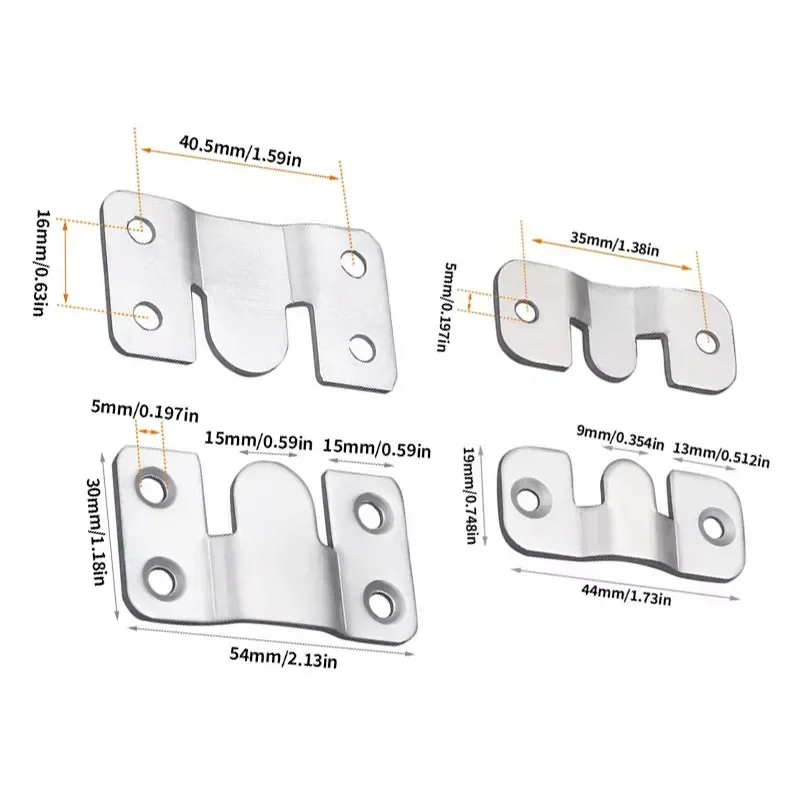 20개 머리판 벽 고정 브래킷, 하드웨어 액세서리, 액자, 사진 및 디스플레이 그림 걸기에 사용