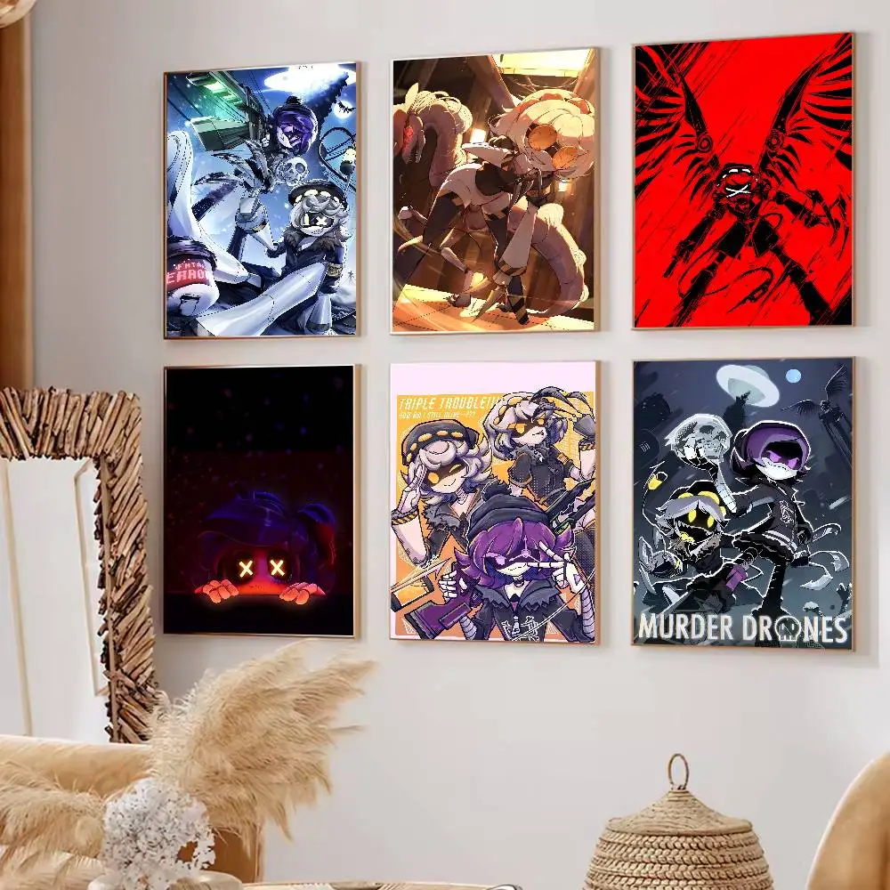M-Murder D-Drones Game Poster Home decor HD sticky wall waterproof home living room bedroom bar decoration