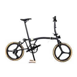 Folding Bike's Baike in Graphite Black, Small Cloth Bike, Unbounded Model, Outside 7 Speed