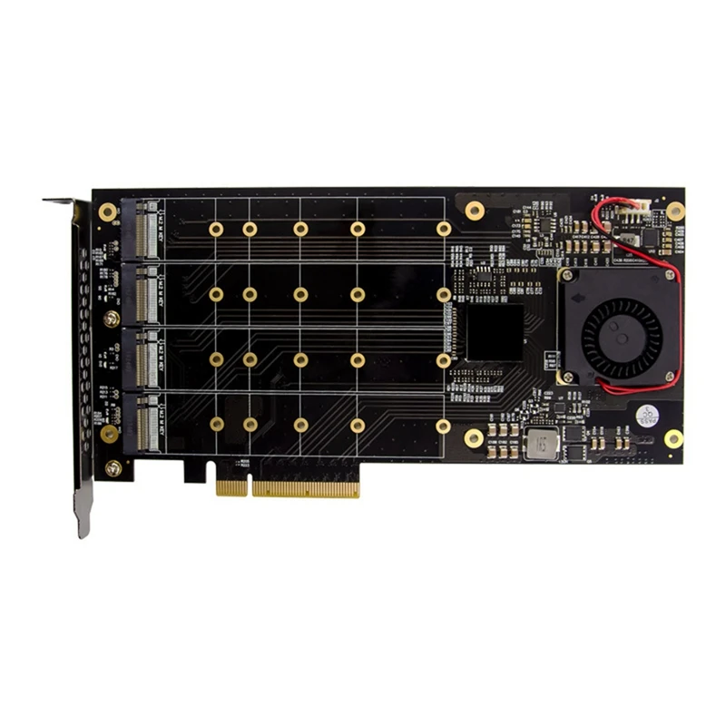 Serveruitbreidingskaart ST5112 Pcie X8 PEX8747 Quad Channel Nvme Server Grade opslaguitbreidingskaart